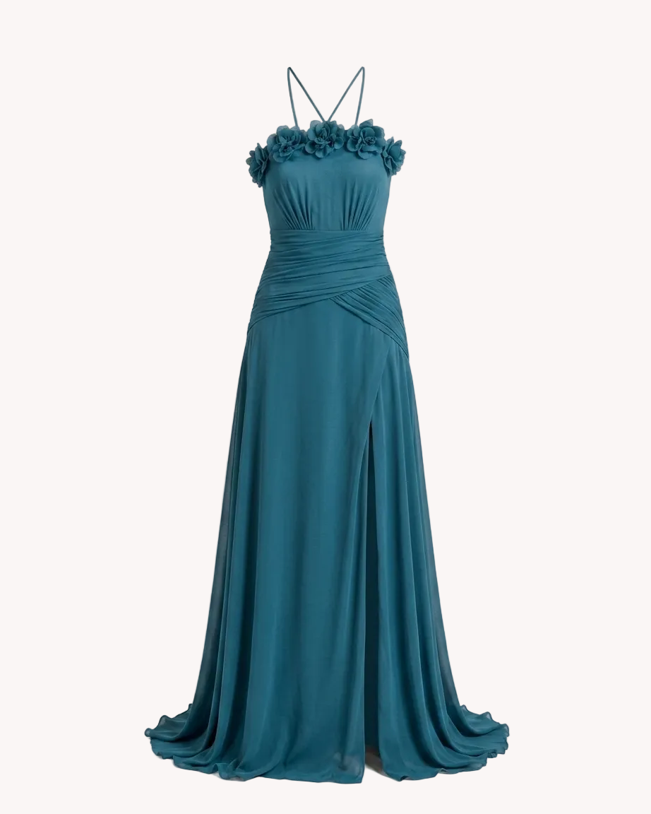 Flora Dusty Turquoise Dress