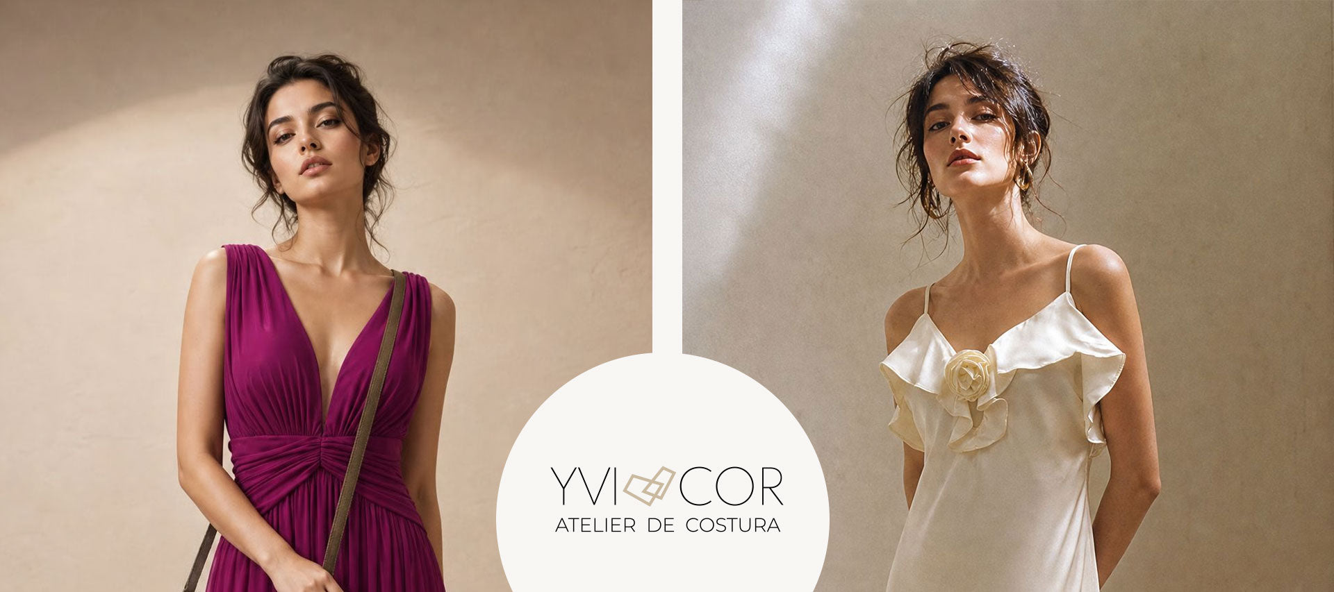 Vestidos de graduación burdeos y blanco