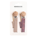 Kit Nenina & Co Rosa pálido + Rosa| 2 Chupetes + 2 Chupeteros + Guardachupete