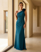 Vestido Rosaura Azul Petróleo