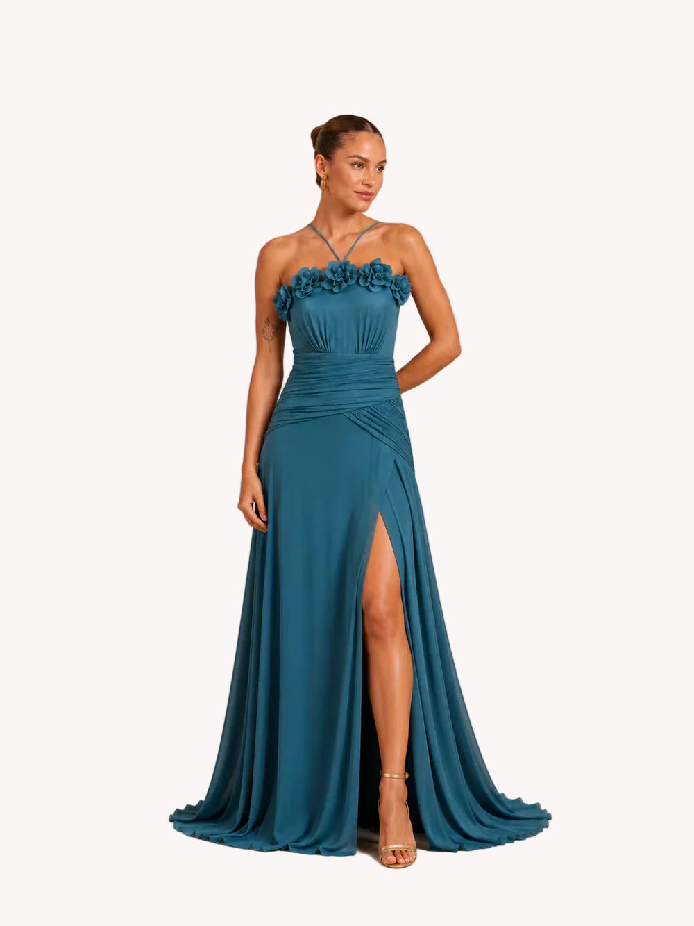 Flora Dusty Turquoise Dress