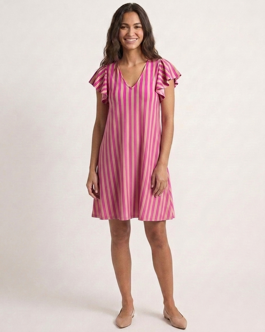 Vestido Caprari Rayas - Vista del vestido plano