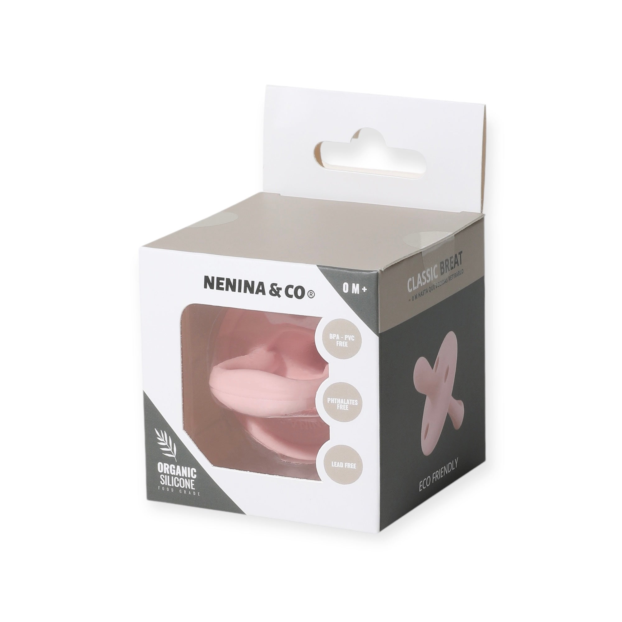 Kit Nenina & Co Gris + Rosa pálido| 2 Chupetes + 2 Chupeteros + Guardachupete