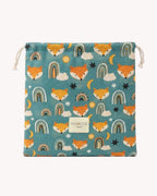 Bolsa de muda impermeable estampado zorros y arcoíris vista frontal