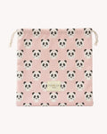 Bolsa de muda impermeable estampado panda rosa vista frontal