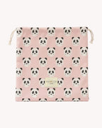Bolsa de muda impermeable estampado panda rosa vista frontal