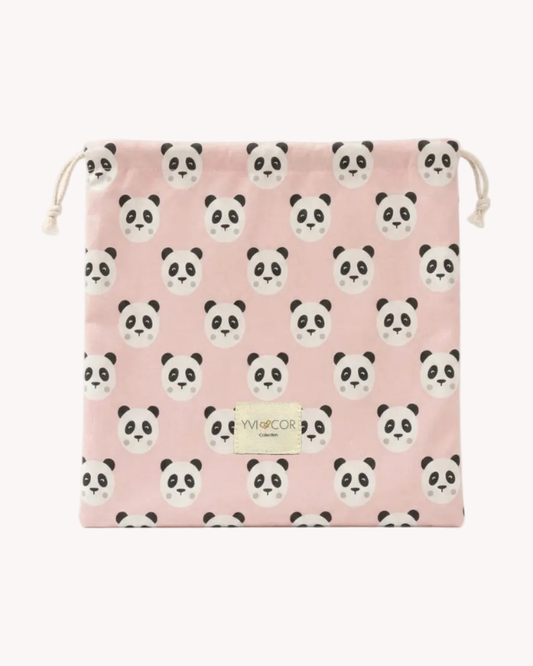 Bolsa de muda impermeable estampado panda rosa vista frontal