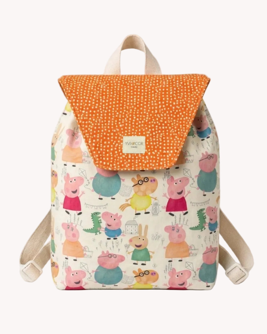 Mochila Petit Guardería piggy Naranja