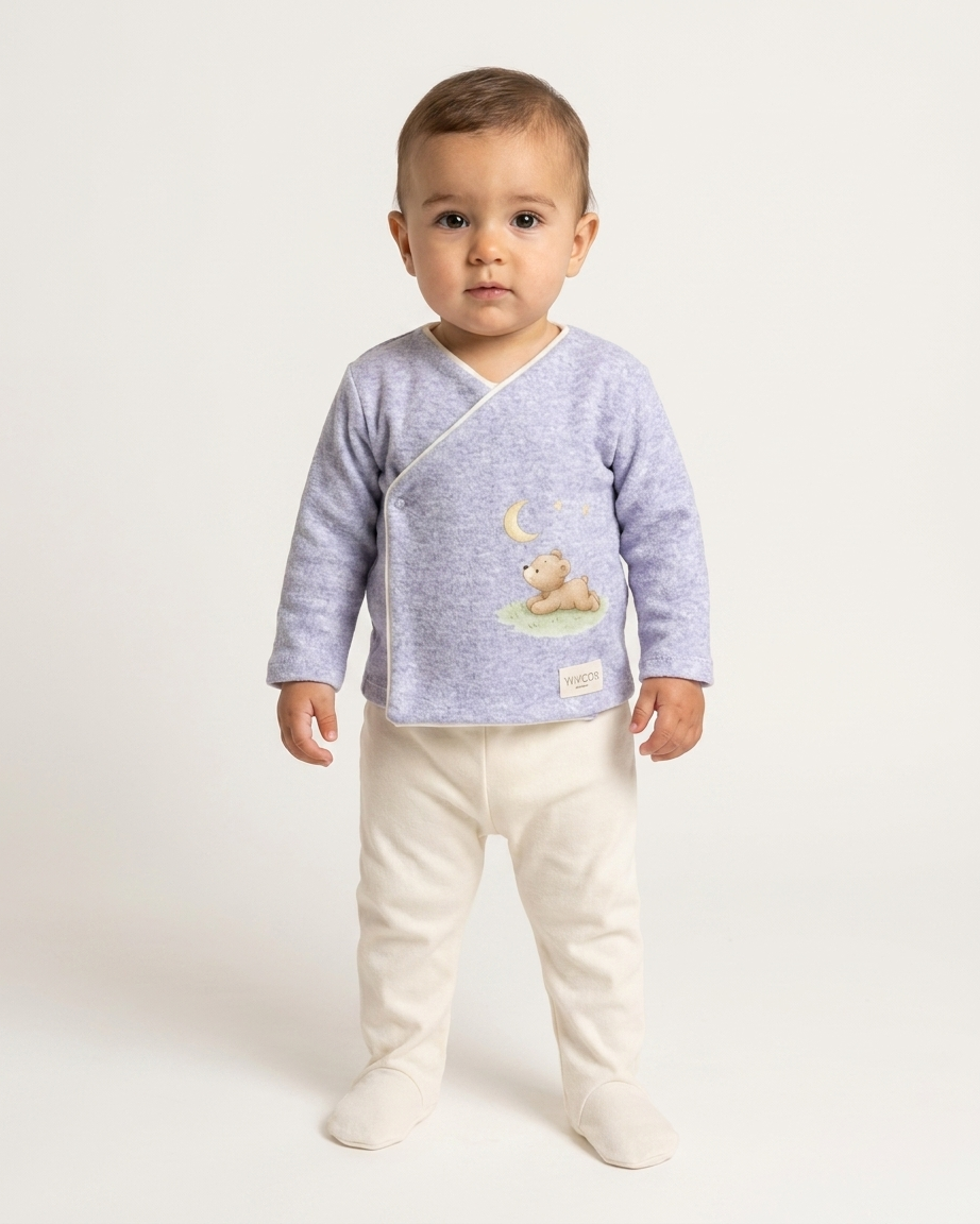 Conjunto Bebé Osito Luna Azul Yvicor Collection