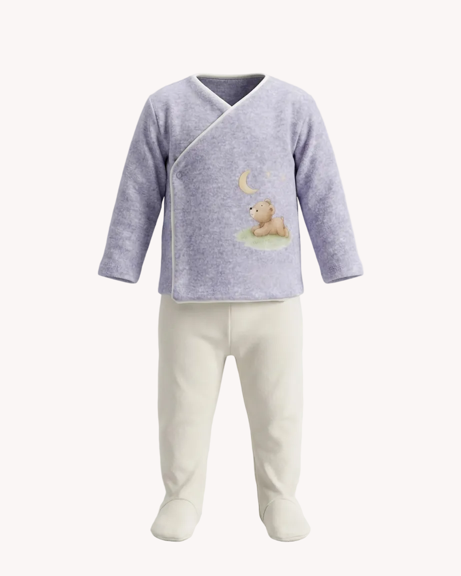 Conjunto Bebé Osito Luna Azul Yvicor Collection