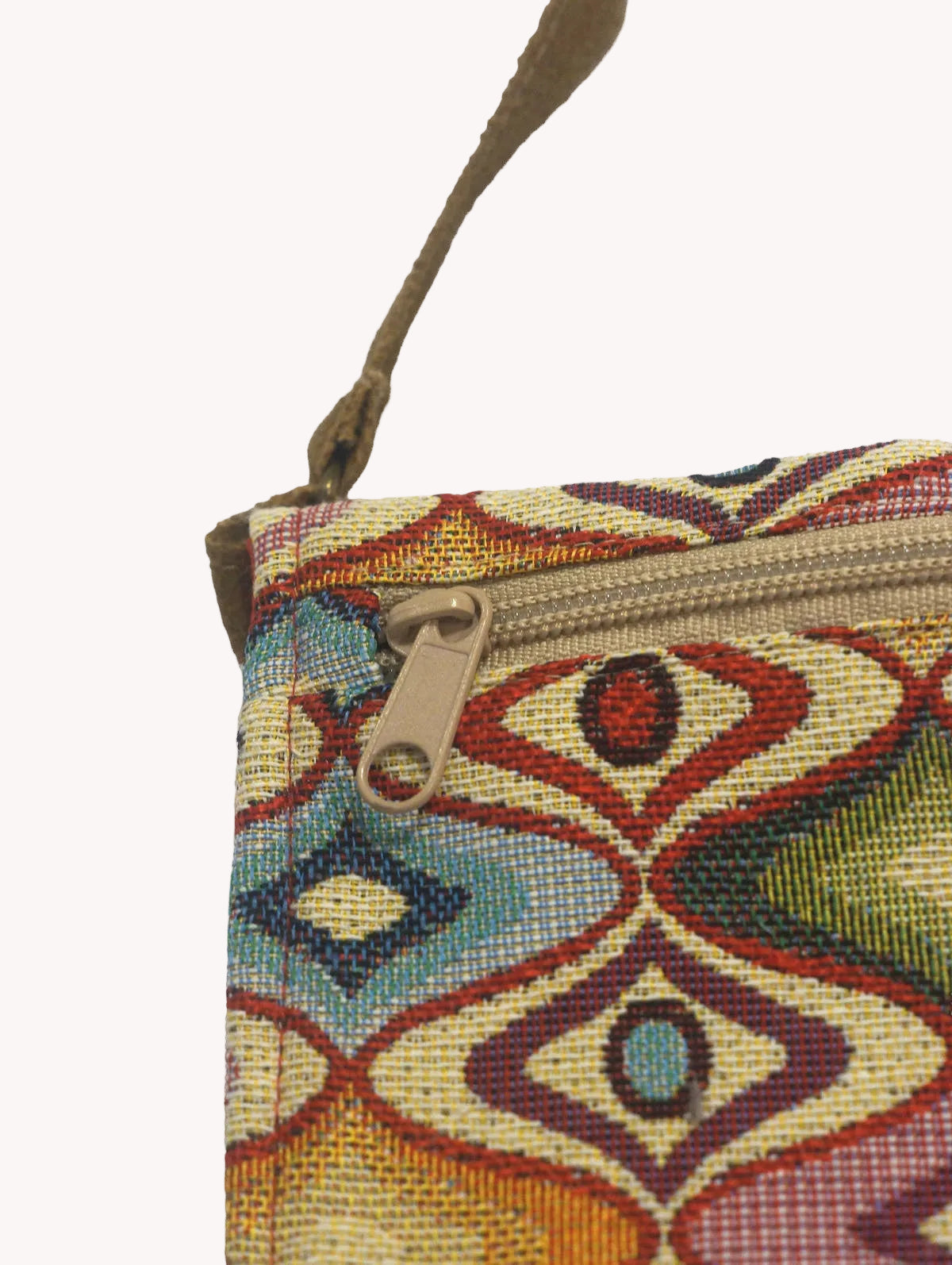 Bolso bandolera clutch tapiz étnico rojo Yvicor Collection