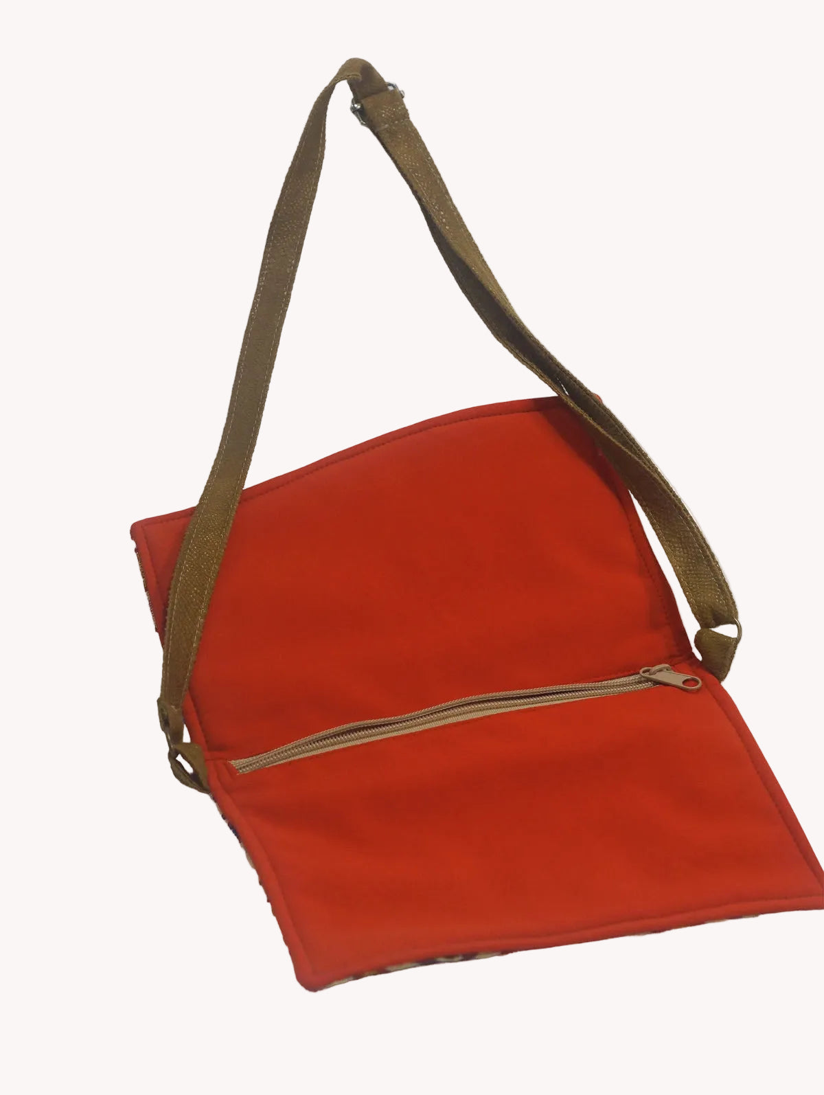 Bolso bandolera clutch tapiz étnico rojo Yvicor Collection