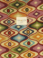 Mochila Camil artesanal con tejido tapiz geométrico multicolor y base de lino rosa, de Yvicor Atelier de Costura (vista 4).