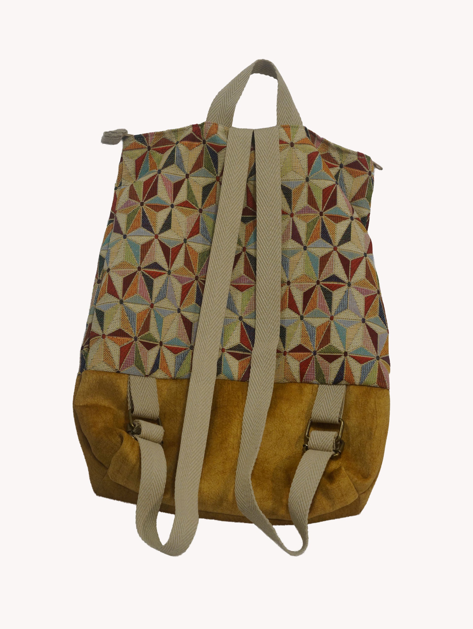 Mochila Tapiz Geométrico Camel Yvicor Collection - Atelier Yvicor