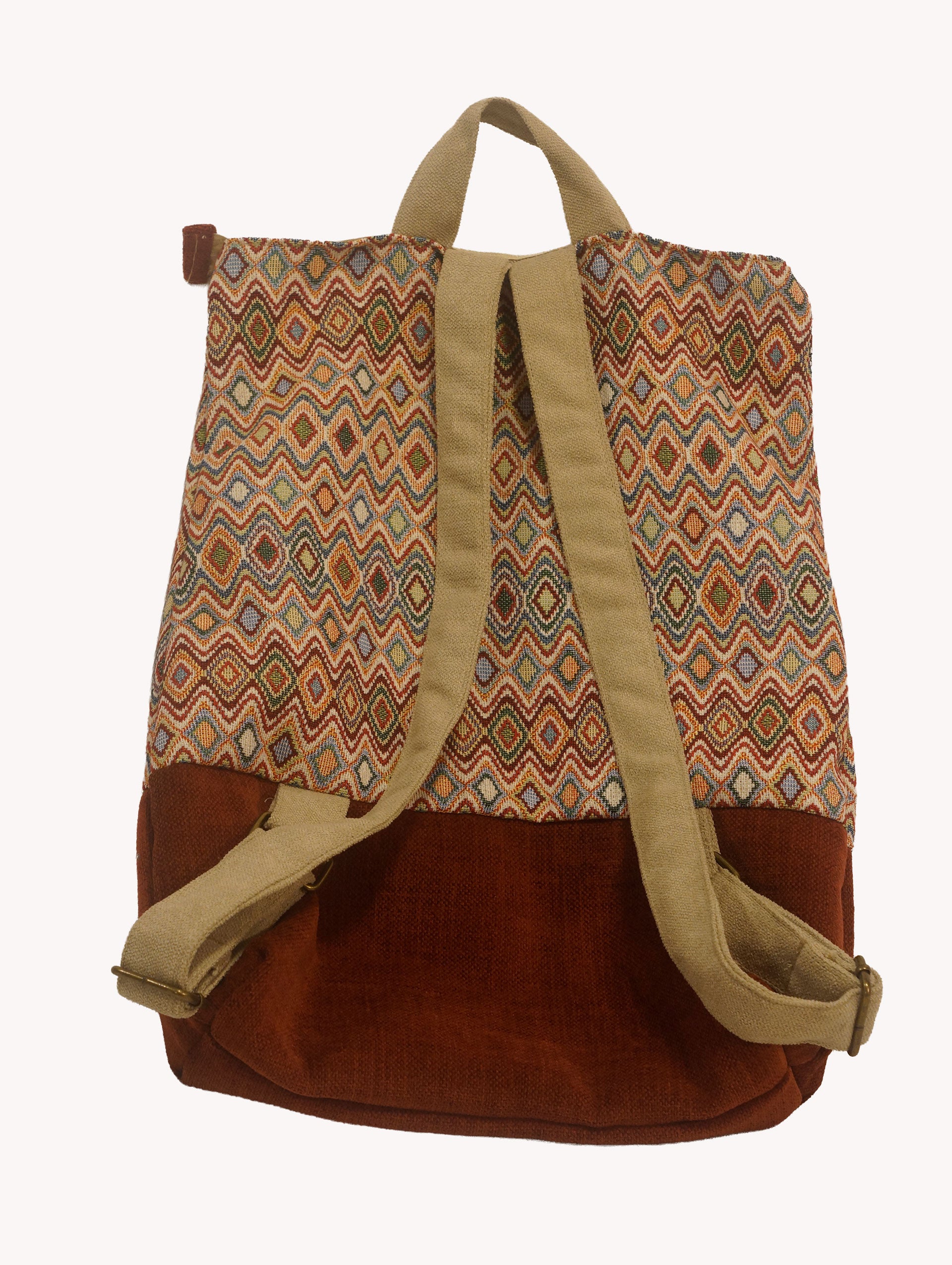 Mochila Tapiz Zigzag Terracota Yvicor Collection - Atelier Yvicor