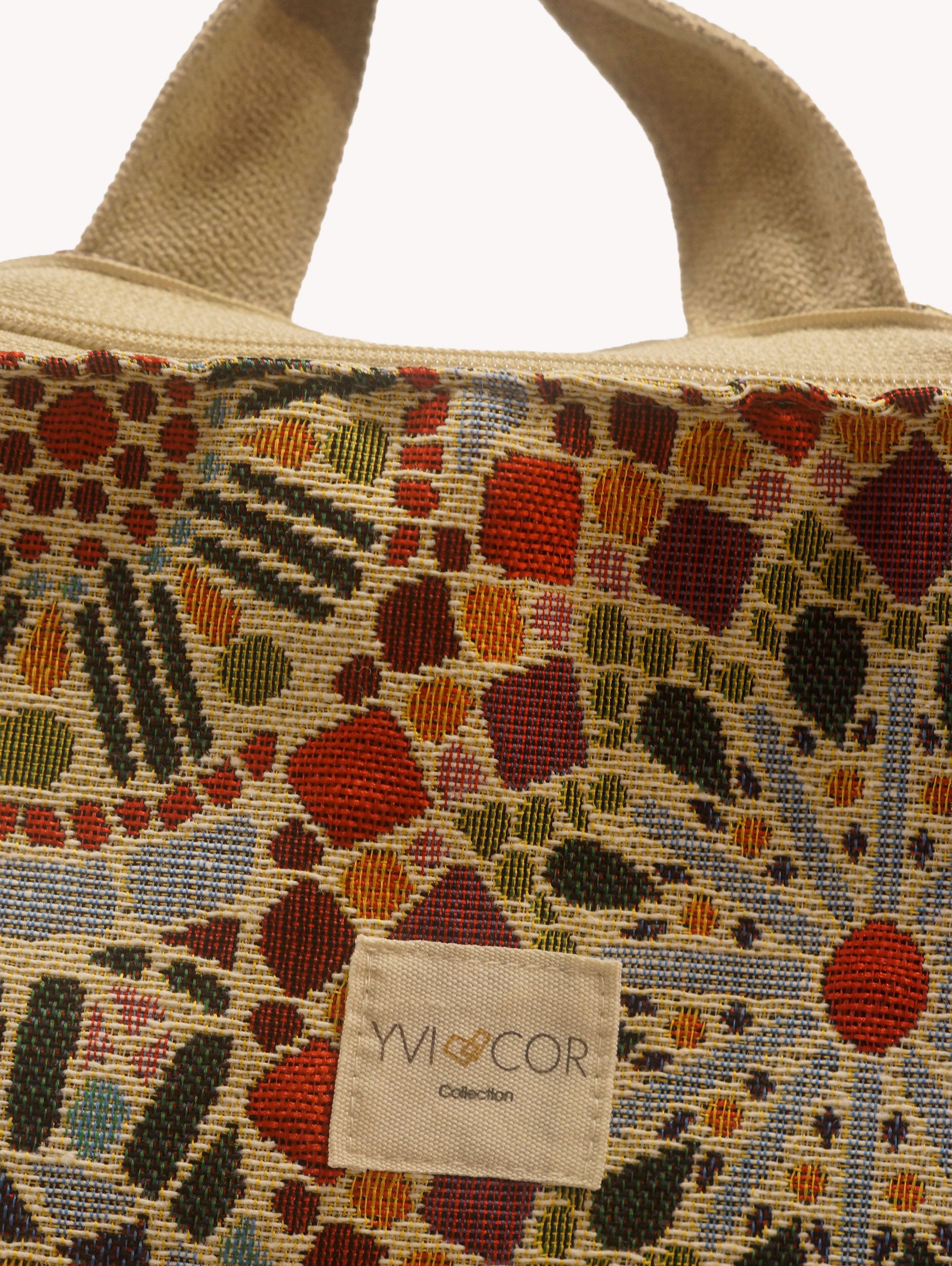 Mochila Tapiz Mosaico Mandala Naranja Yvicor Collection - Atelier Yvicor
