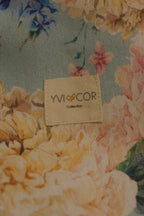 Mochila Floral Peonías Azul Celeste Yvicor Collection - Atelier Yvicor