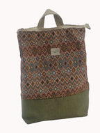 Mochila Tapiz Zigzag Diamantes Verde Kaki Yvicor Collection - Atelier Yvicor