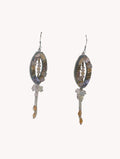 Pendientes Bisutería Aro Oval Piedras Malva Yvicor Collection - Atelier Yvicor