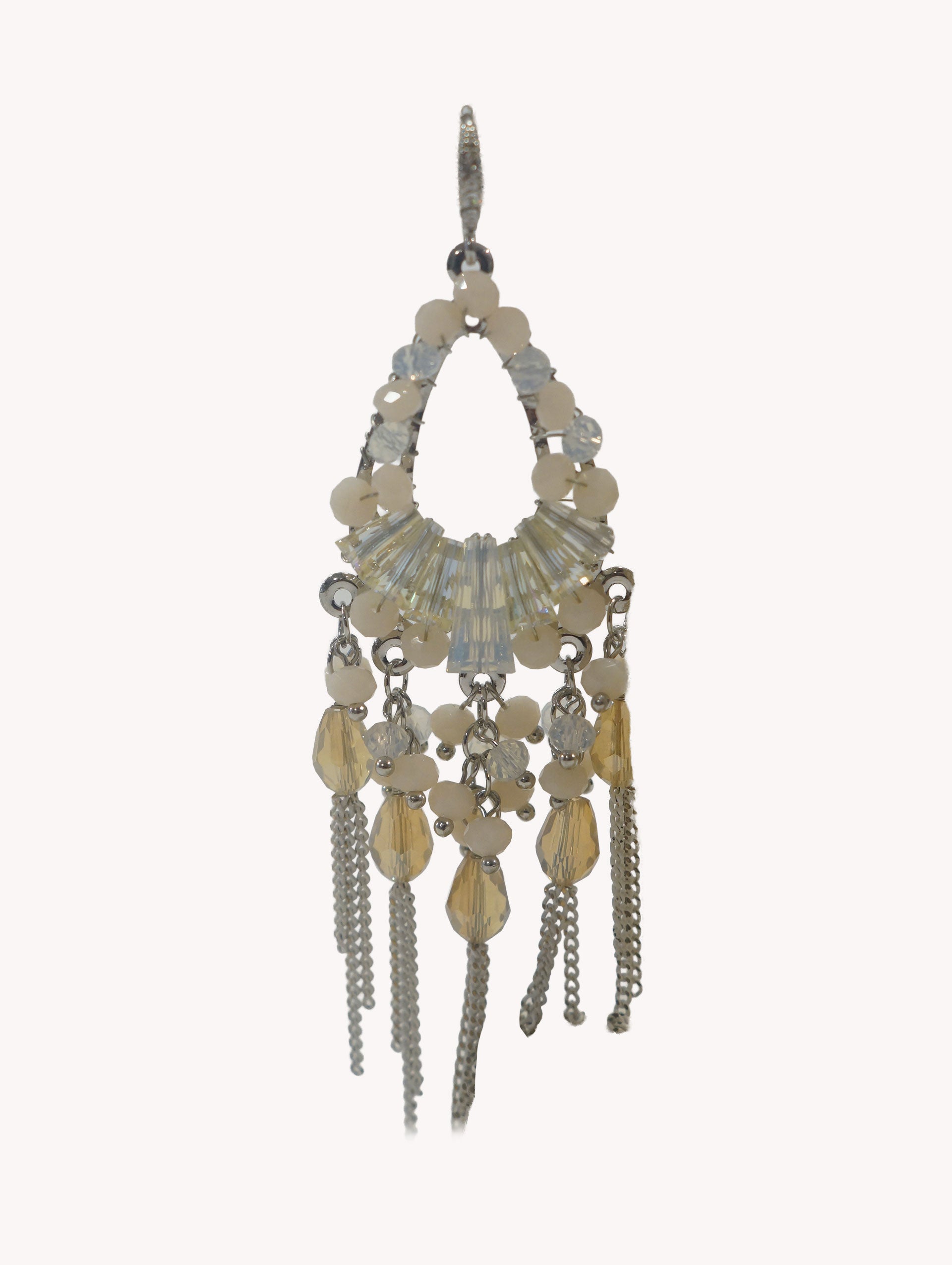 Pendientes Bisutería Chandelier Perla Crema Yvicor Collection - Atelier Yvicor