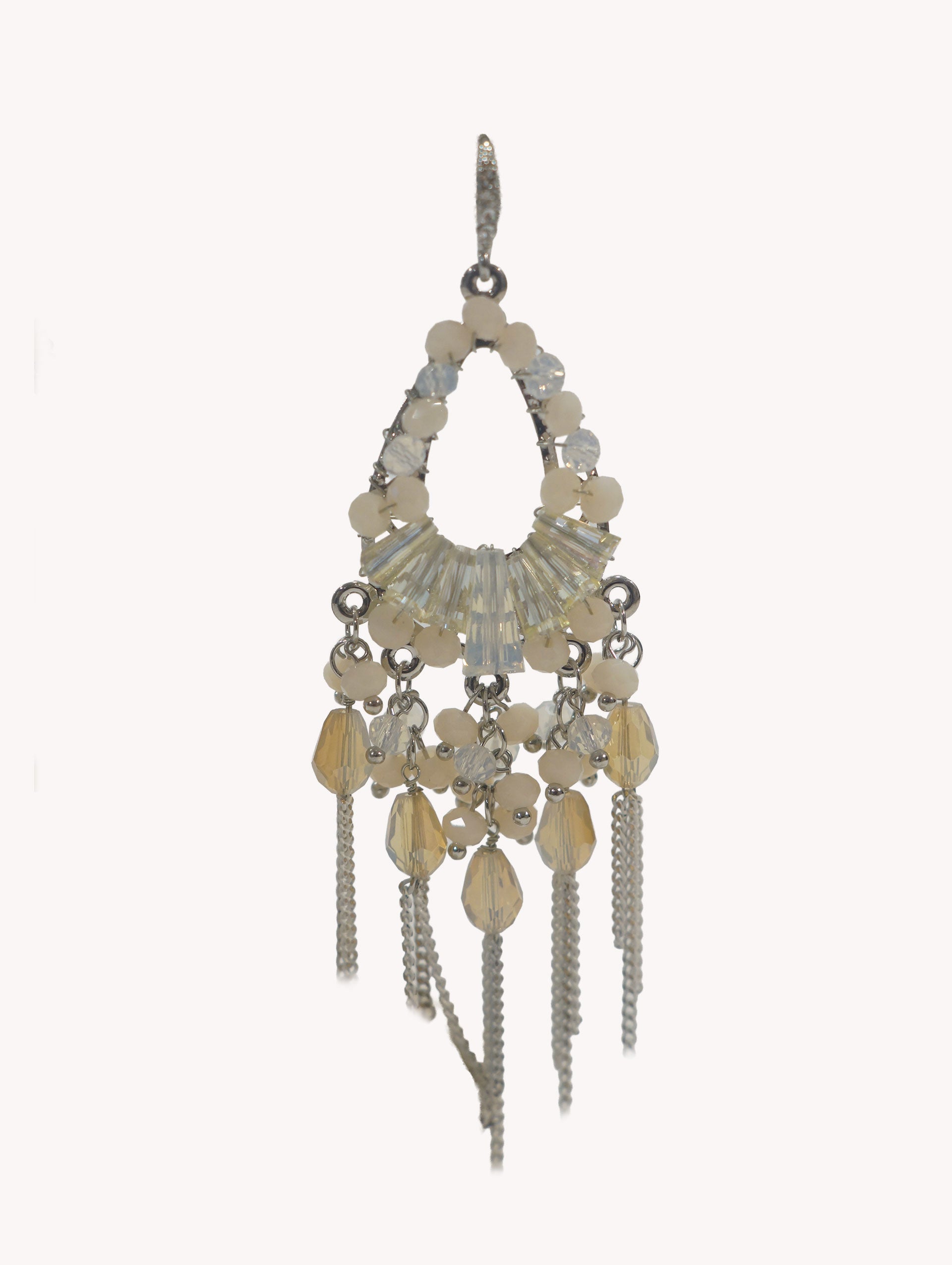 Pendientes Bisutería Chandelier Perla Crema Yvicor Collection - Atelier Yvicor