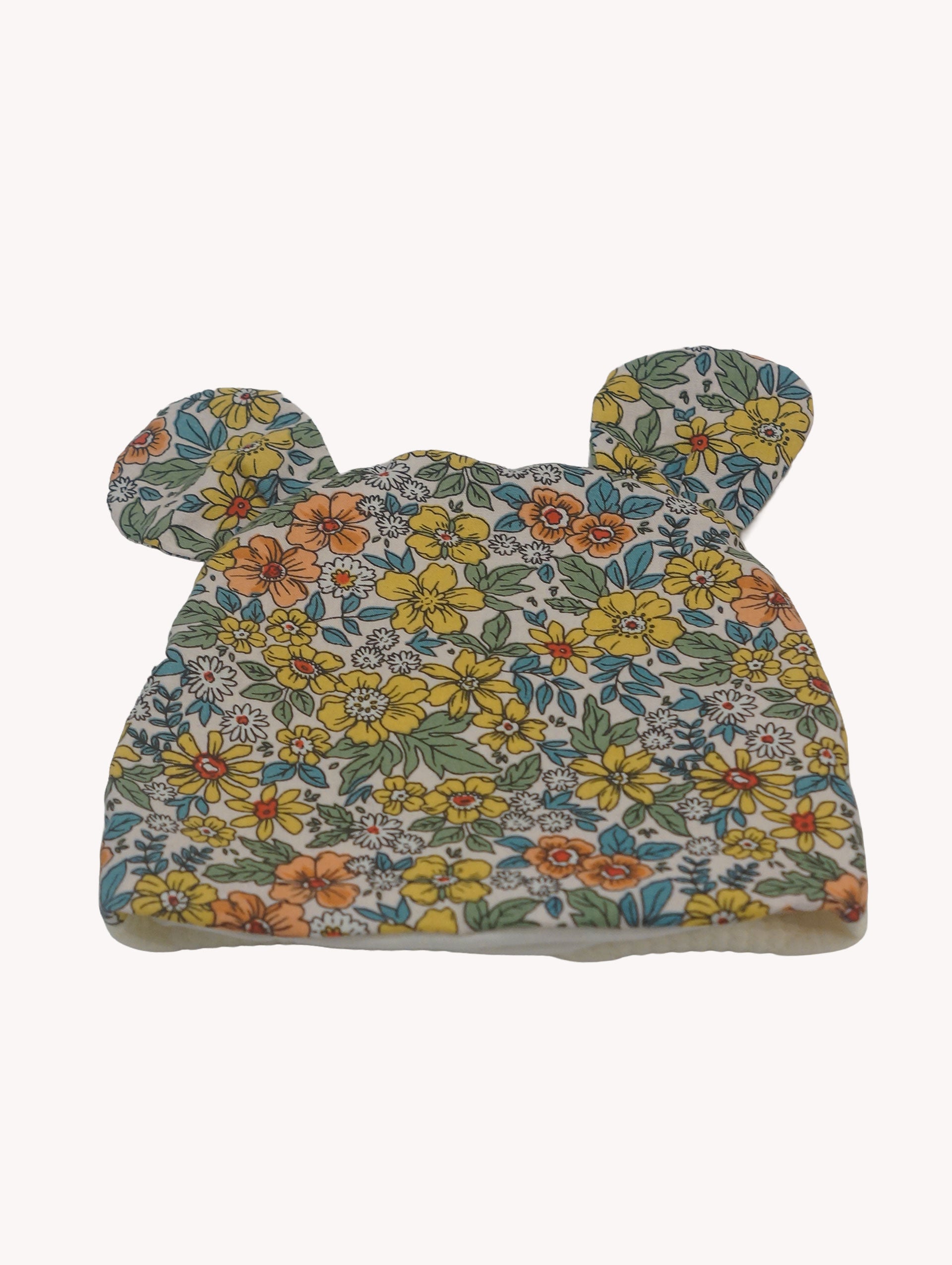Conjunto Bebé Gorrito y Babero Floral Vintage - Atelier Yvicor