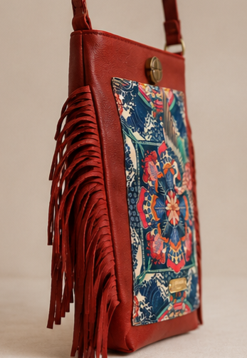 Bandolera Nara Carmesí