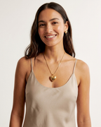 Collier Bijoux Triple Cœur Doré Yvicor Collection
