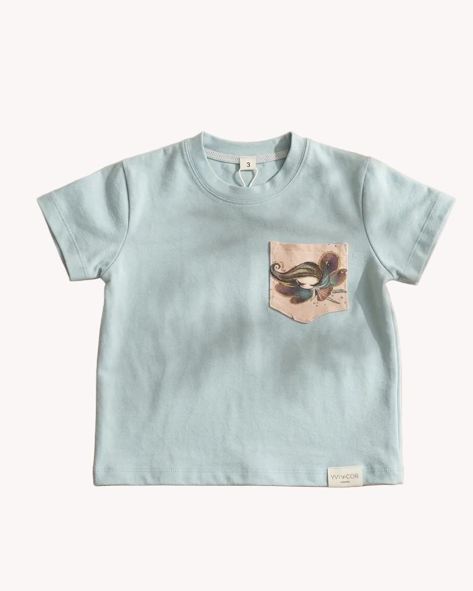 Camiseta Niña Hadita Azul Celeste Yvicor Collection