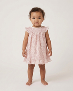 Conjunto Bebé Vestido y Bombacha Floral Hortensias Rosa