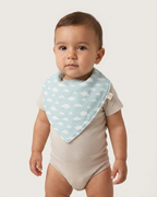 Babero Bandana Nubes Azul Yvicor Collection